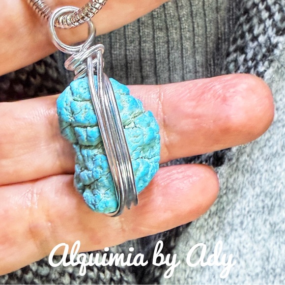 turquoise statement necklace souwestern jewelry - Picture 4 of 8